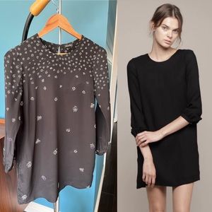 Steven Alan Sammy Dress - Black Floral minidress, size 0